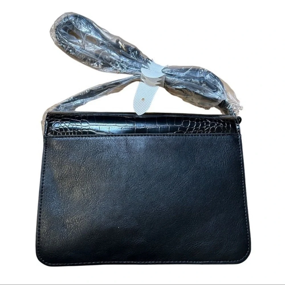 Rachel Zoe Irim Crossbody Bag‎ in Black Croc